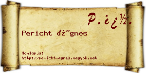 Pericht Ágnes névjegykártya